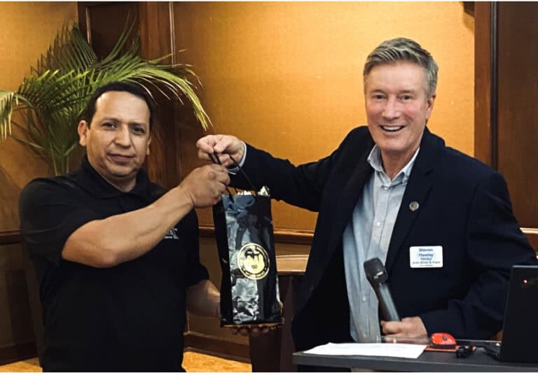 Steven Hawley welcomes Roman Duarte, the owner of Duarte Electrical Services to The Executive Association of San Diego.