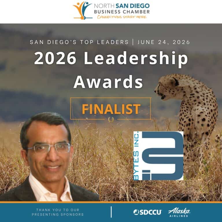 Bytes, Inc. and Founder Sanjiv Prabhakaran Earn Dual Finalist Honors in the 2026 SDBC Leadership Awards